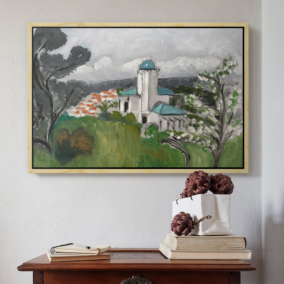 The Blue Villa (La Villa Bleue), c. 1918 - Floater Framed Canvas Print