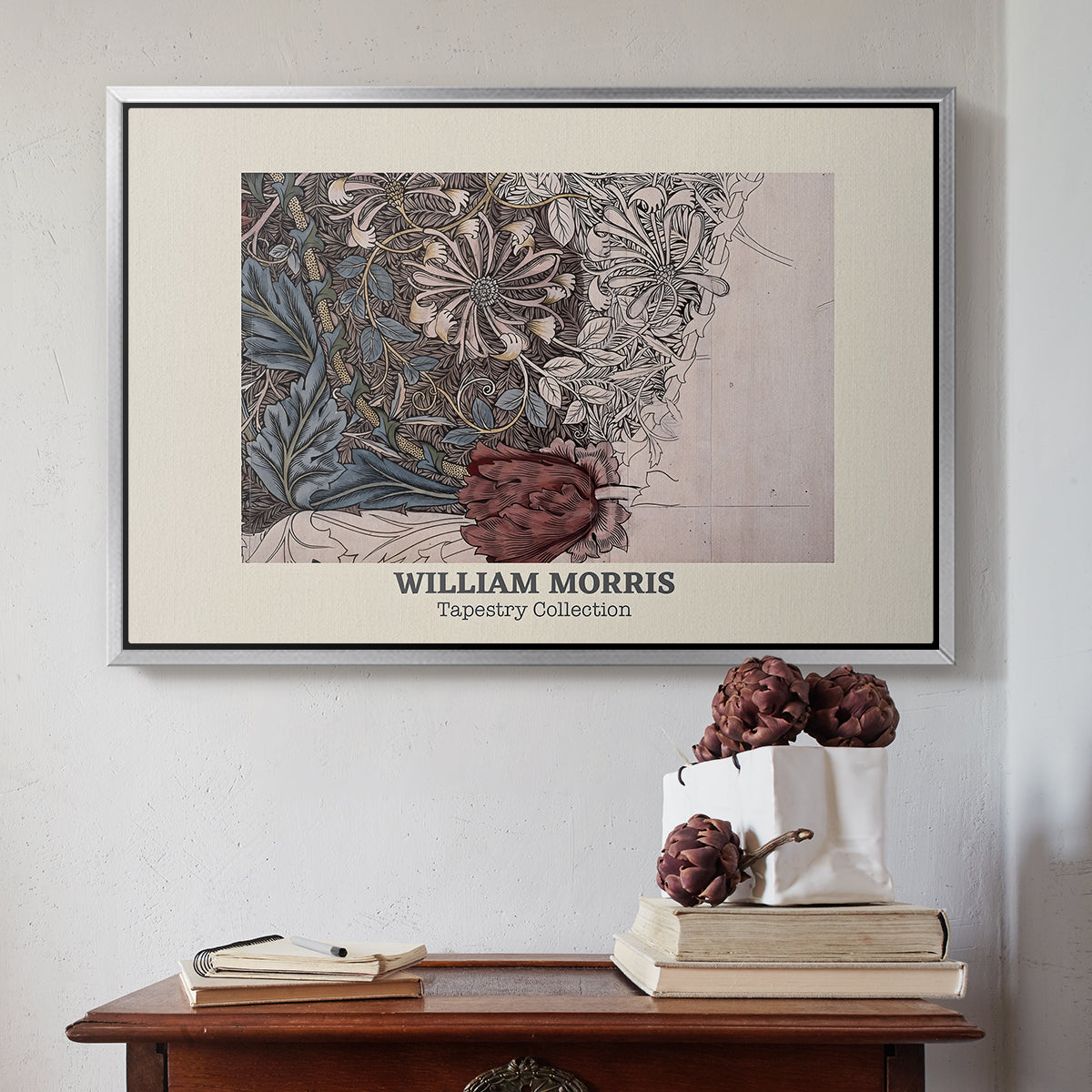 Honeysuckle (Tapestry Collection), 1874 - Floater Framed Canvas Print