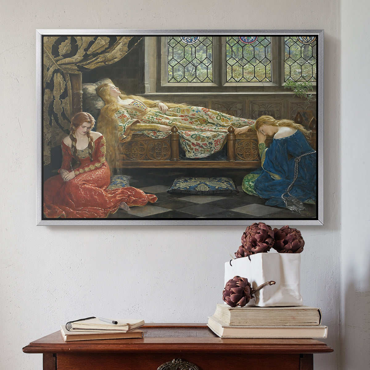 The Sleeping Beauty, 1921 - Floater Framed Canvas Print