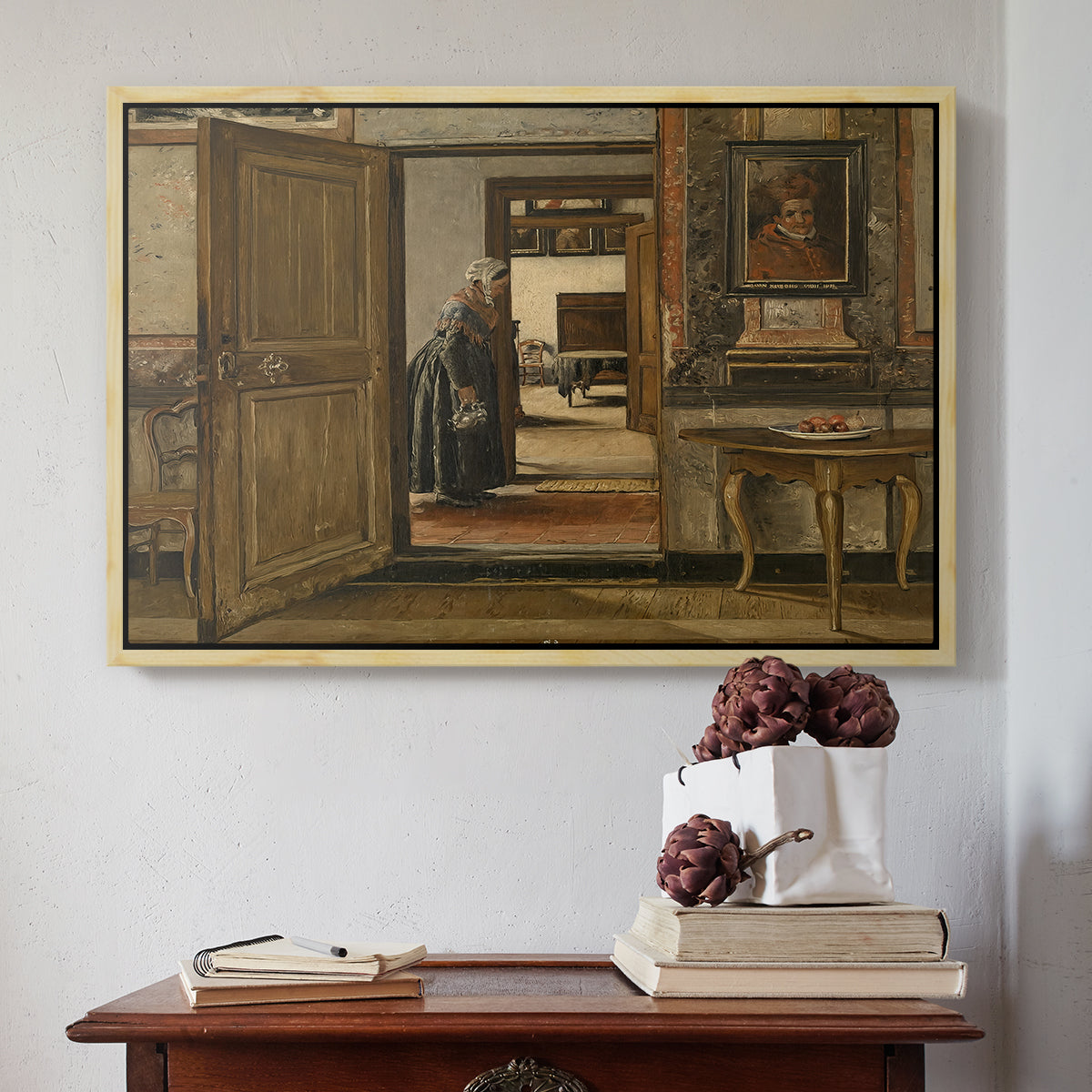 Interior of the Terninck Institution in Antwerp, 1884 - Floater Framed Canvas Print