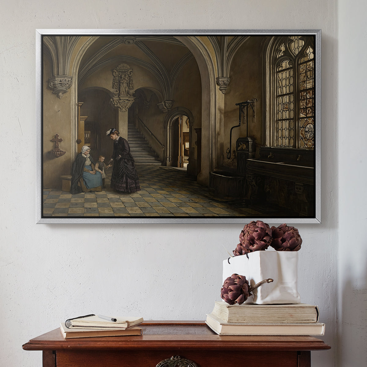 Interior of the Church of Saint Paul in Antwerp, c. 1865-1869 - Floater Framed Canvas Print