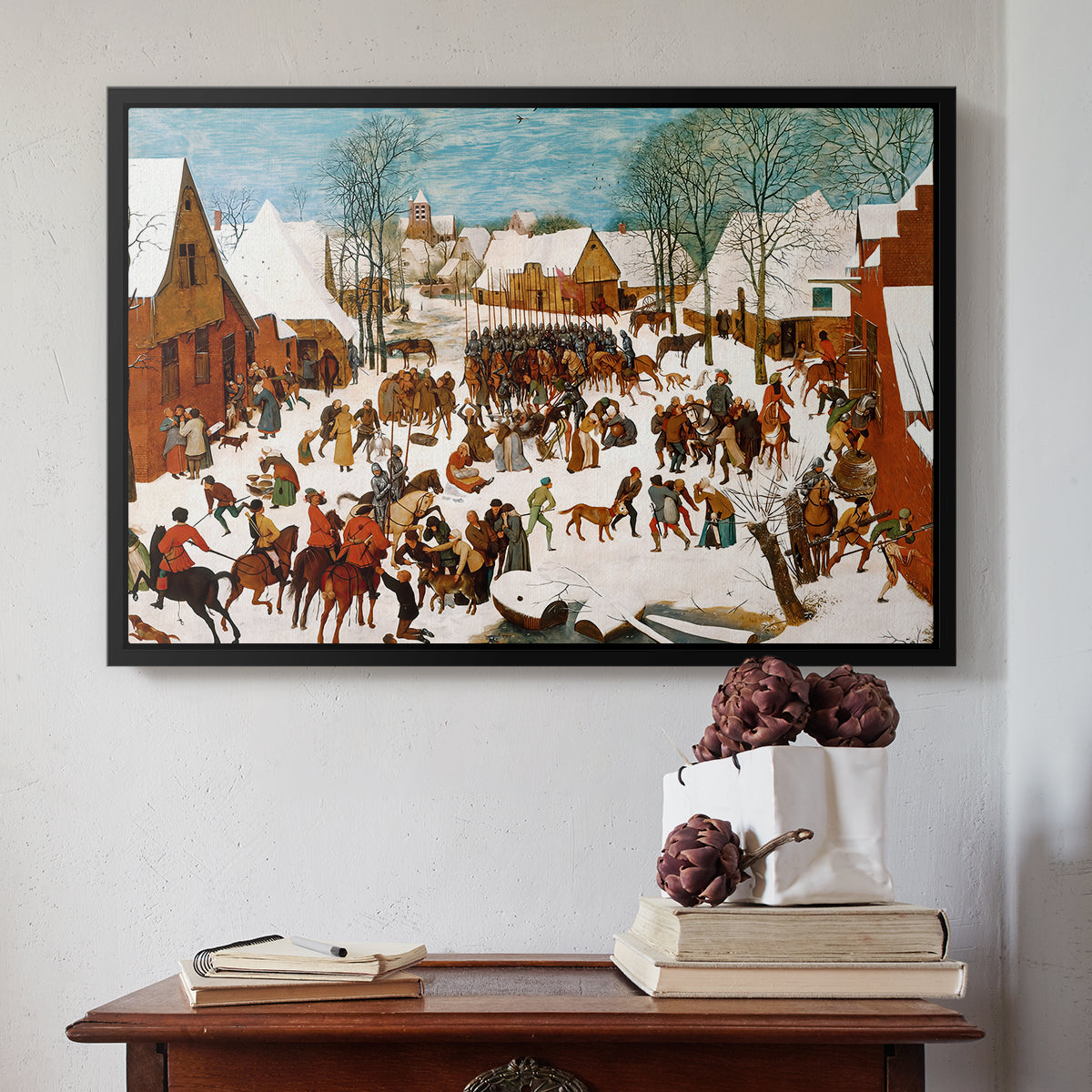 Massacre of the Innocents, c. 1565-1567 - Floater Framed Canvas Print