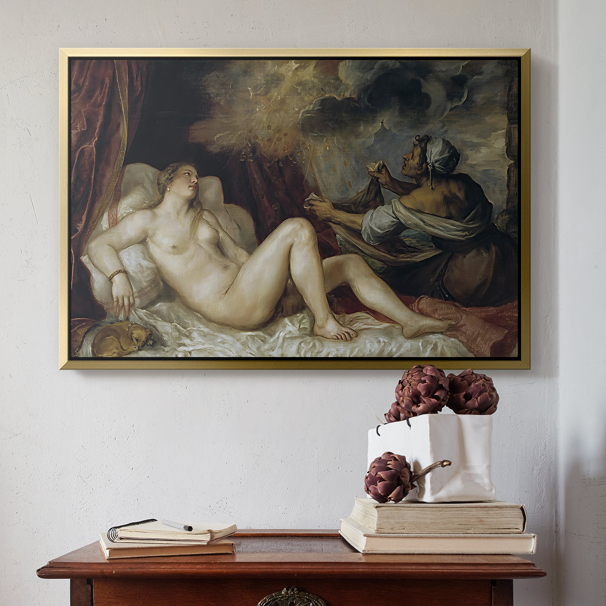 Danaë, c. 1560-1565 - Floater Framed Canvas Print