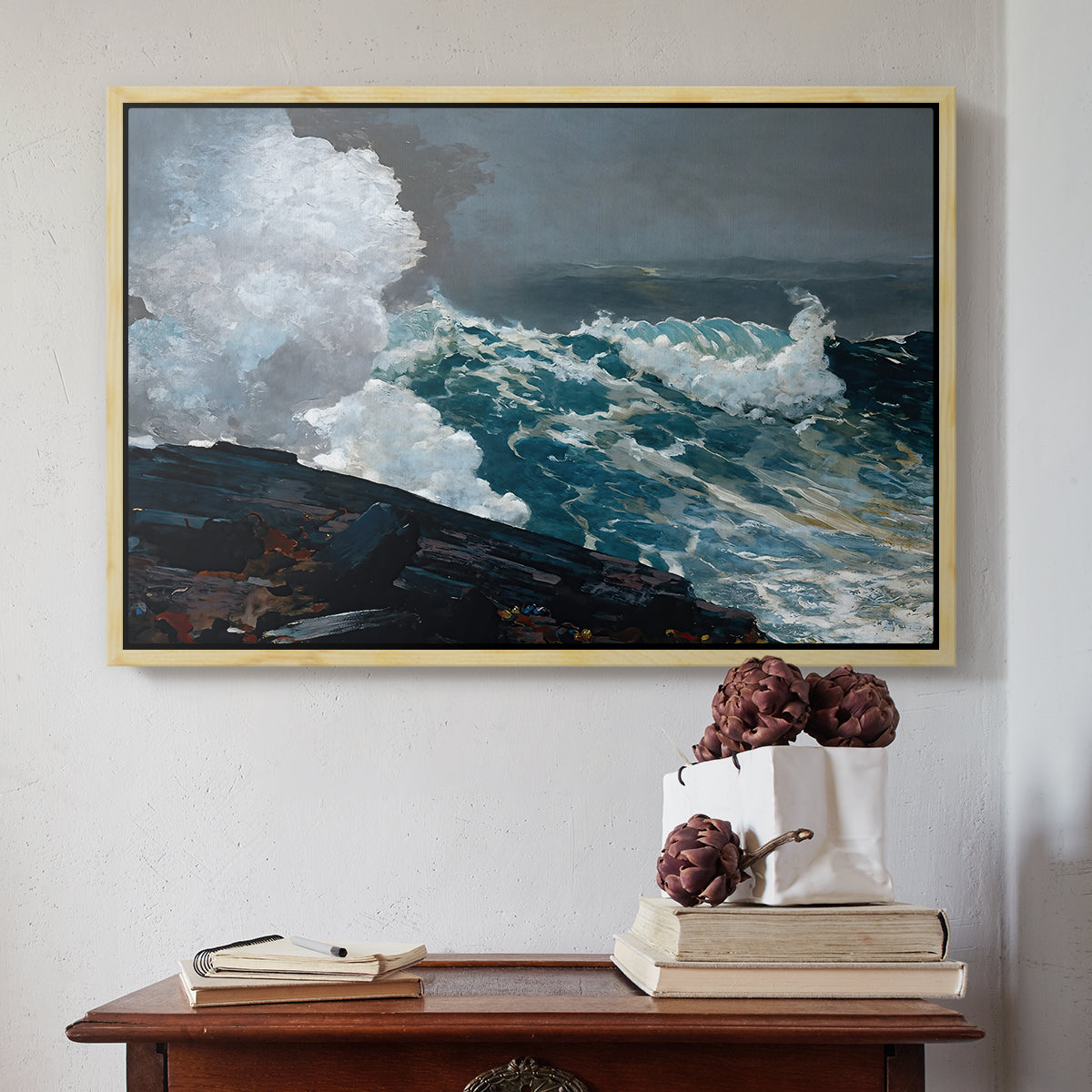 Northeaster, 1895 - Floater Framed Canvas Print