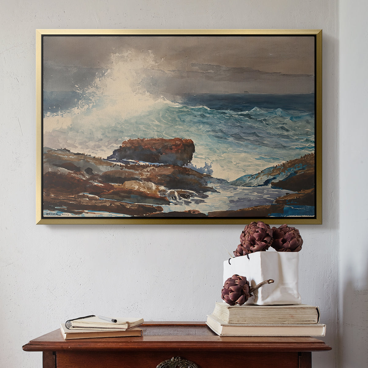 Incoming Tide, Scarboro, Maine, 1883 - Floater Framed Canvas Print
