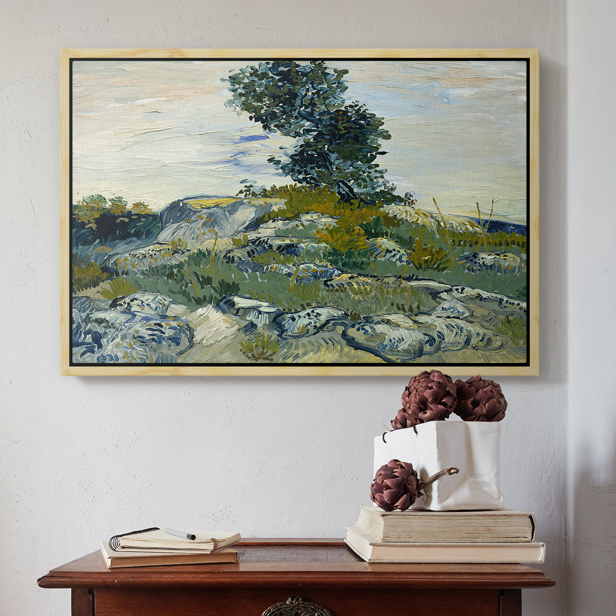 The Rocks, 1888 - Floater Framed Canvas Print