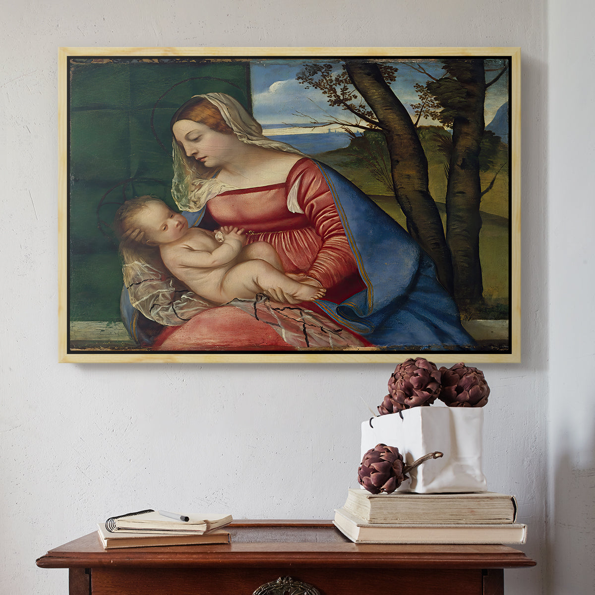 Madonna and Child, c. 1508 - Floater Framed Canvas Print