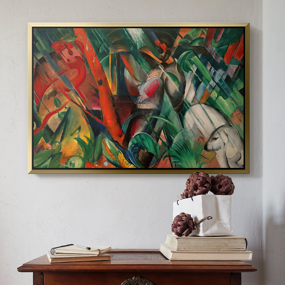 In the Rain, 1912 - Floater Framed Canvas Print
