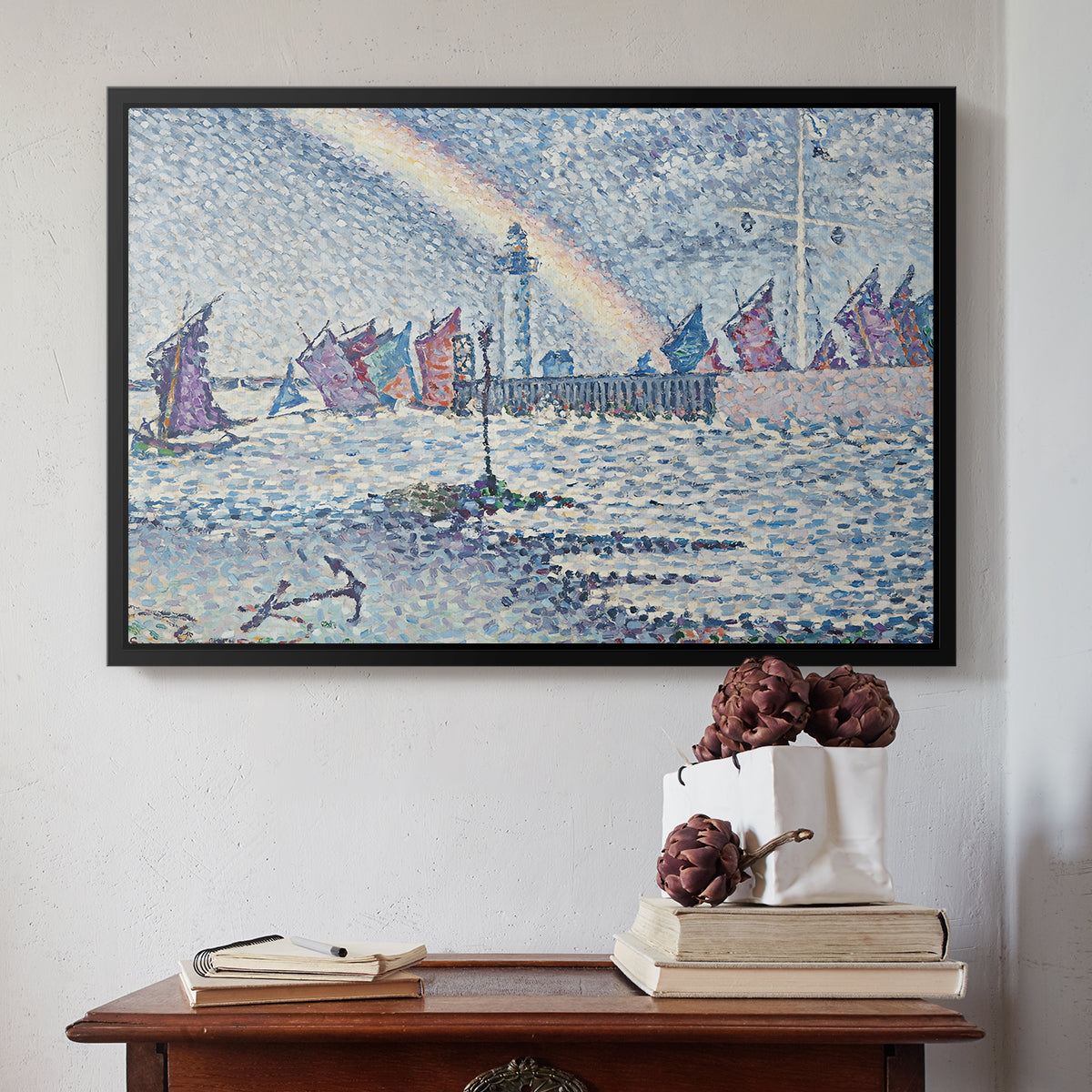 Entrance to the Port of Honfleur, 1899 - Floater Framed Canvas Print