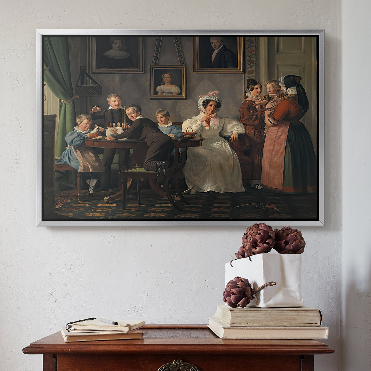 The Waagepetersen Family, 1836 - Floater Framed Canvas Print