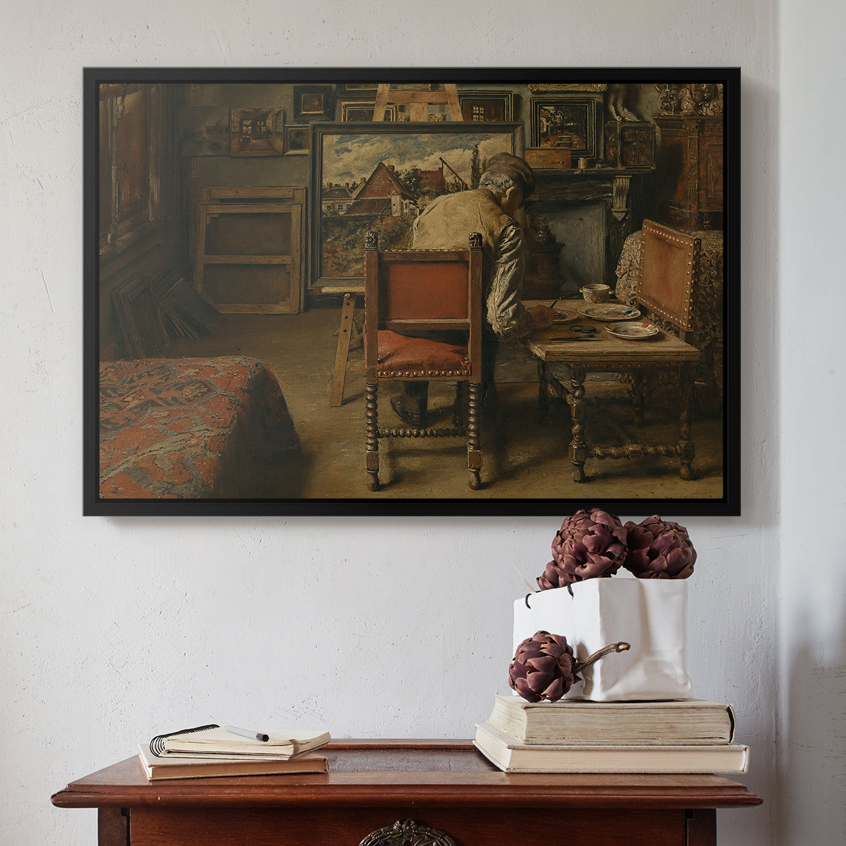 The Retoucher (The Restorer), 1876 - Floater Framed Canvas Print