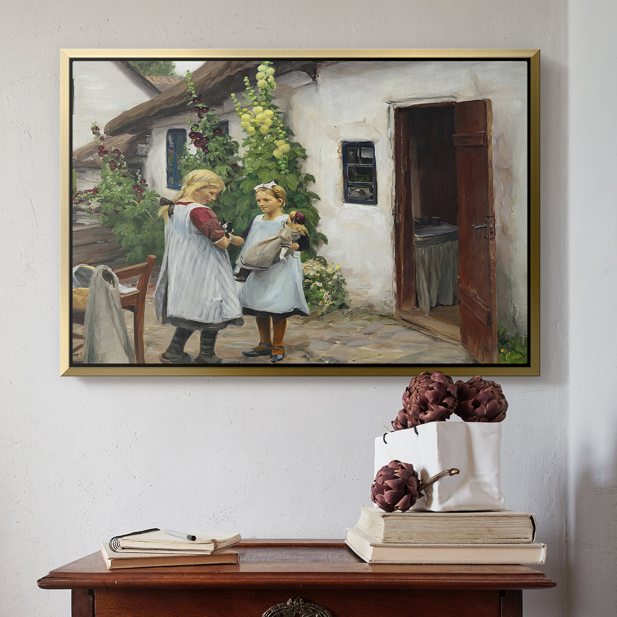 Have You Seen My Kitten?, 1914 - Floater Framed Canvas Print