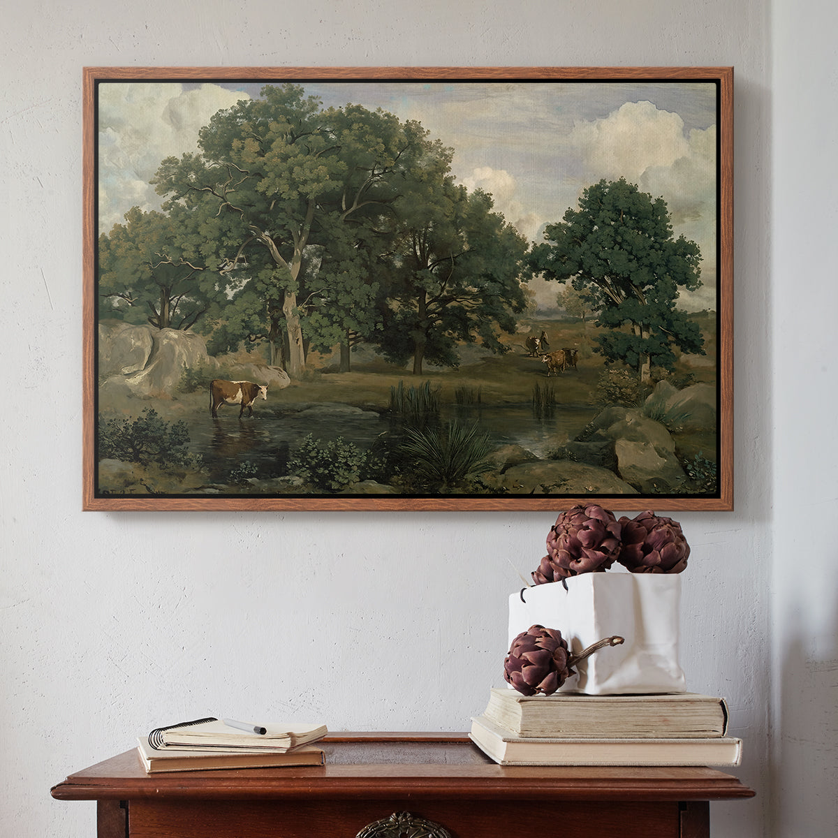 Forest of Fontainebleau, 1846 - Floater Framed Canvas Print