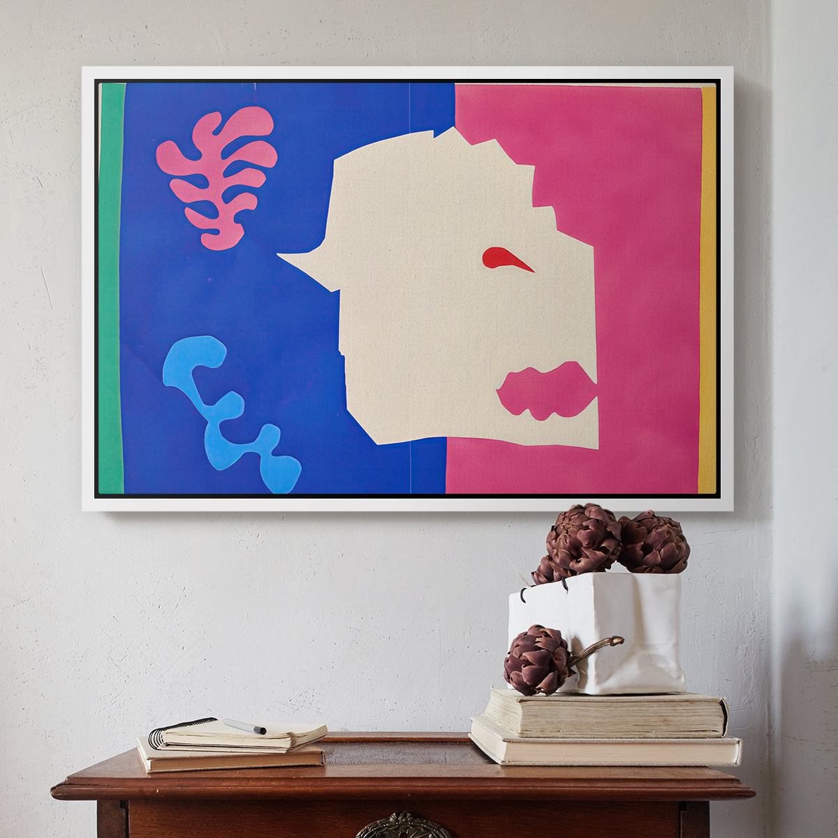 The Wolf (Le loup), from Jazz, 1947 - Floater Framed Canvas Print