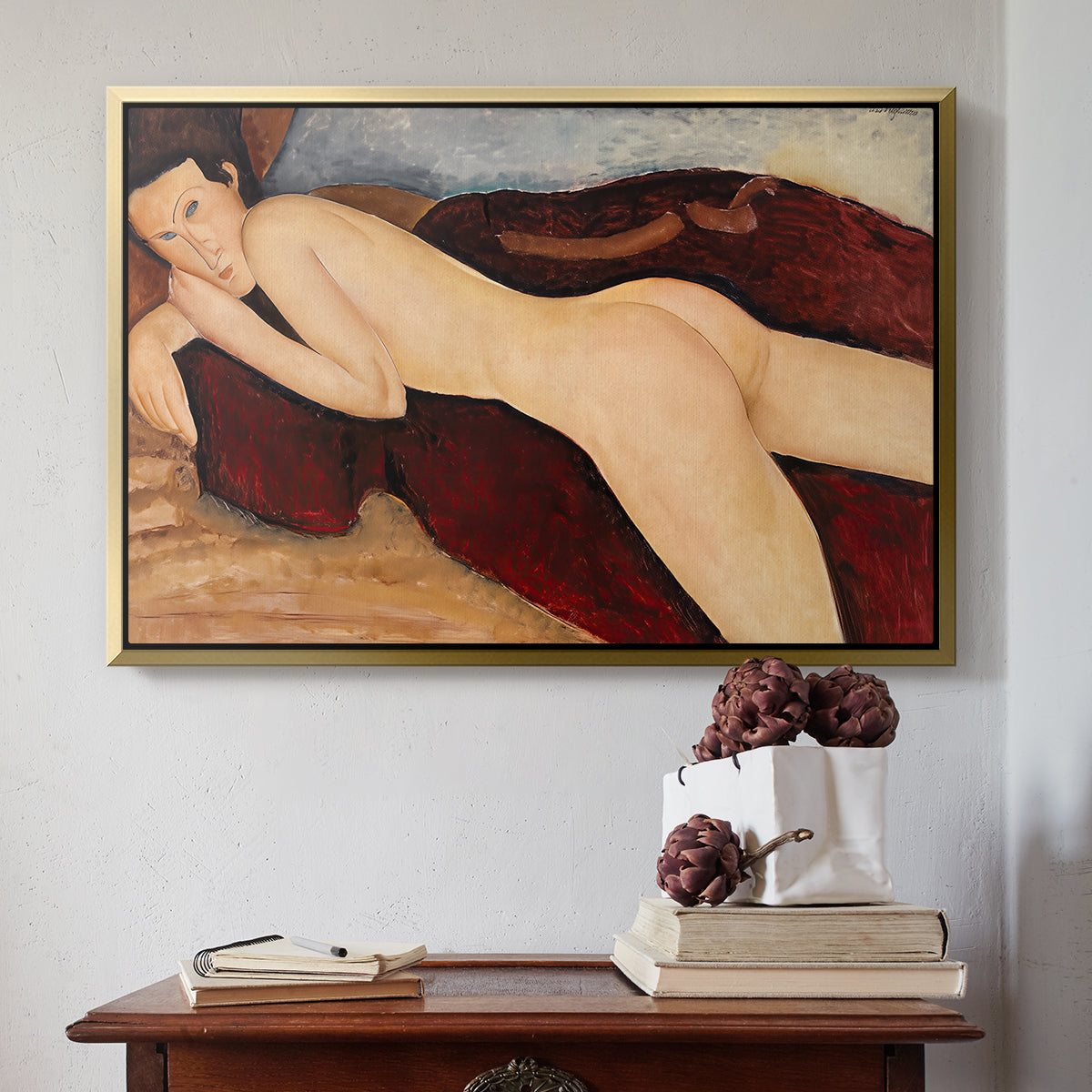 Reclining Nude from the Back (Nu couché de dos), c. 1917 - Floater Framed Canvas Print
