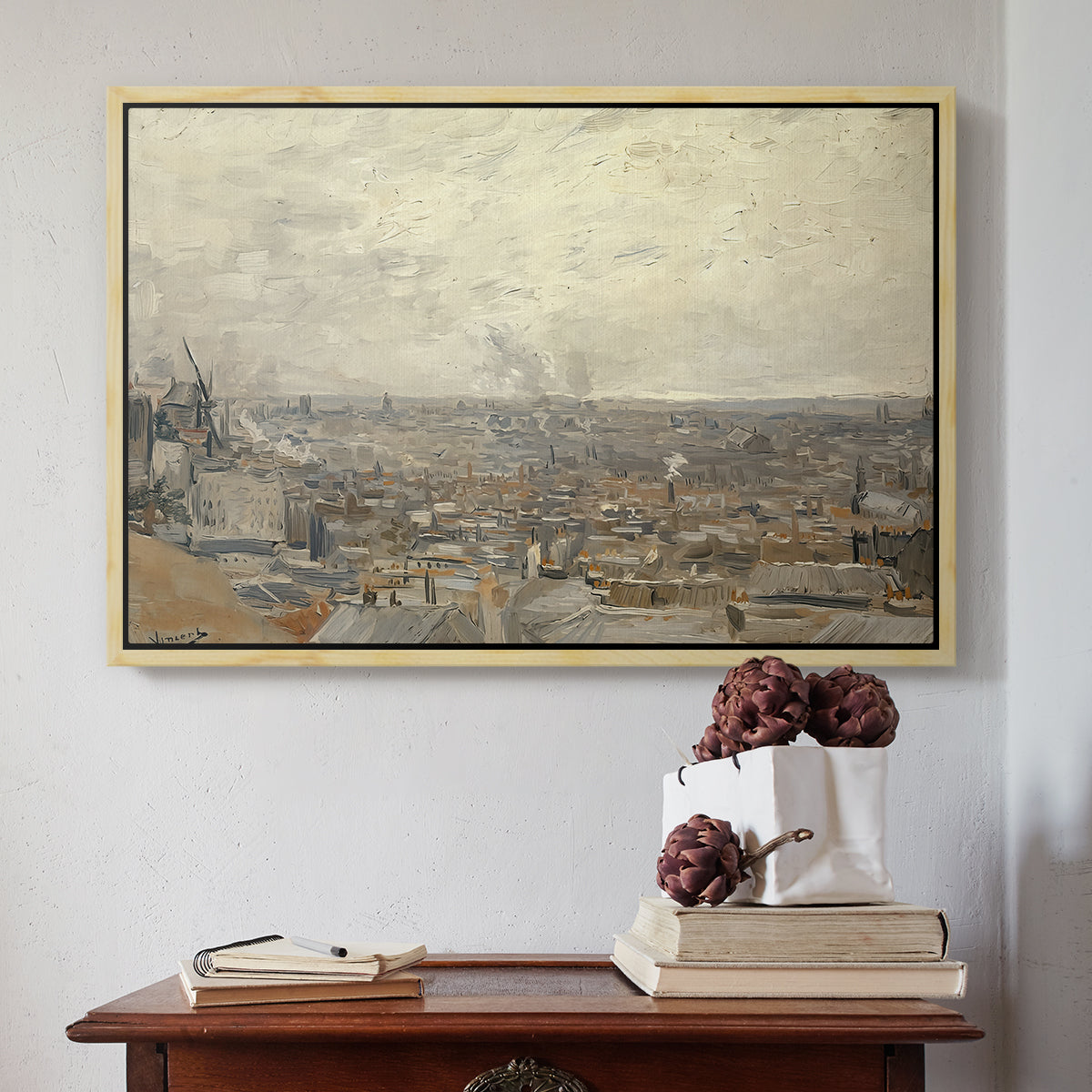 View from Montmartre, 1886 - Floater Framed Canvas Print