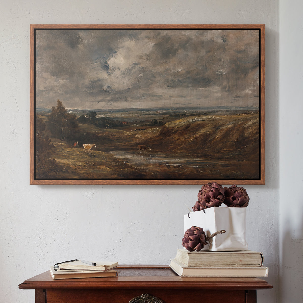 Hampstead Heath, 1825 - Floater Framed Canvas Print
