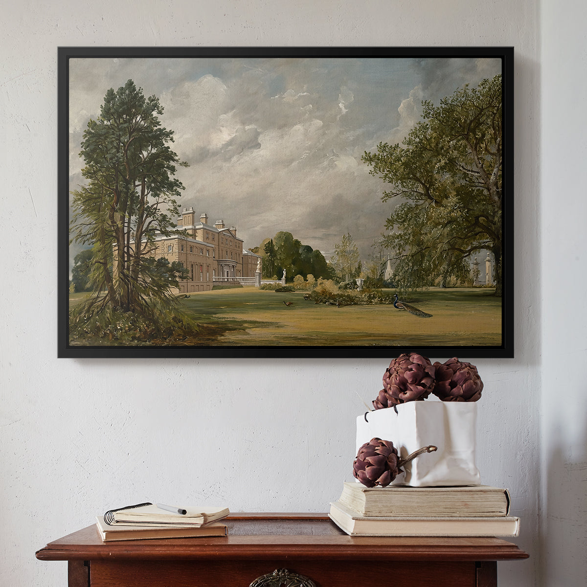 Malvern Hall, 1821 - Floater Framed Canvas Print