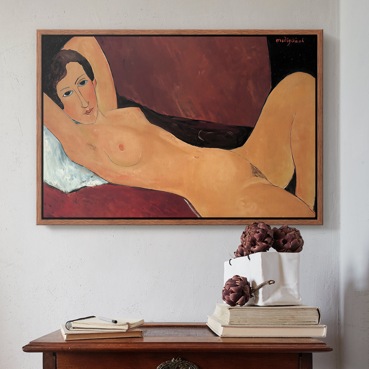 Reclining Nude (Nu couché), 1917 - Floater Framed Canvas Print