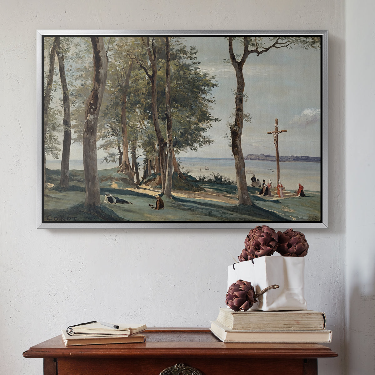 A Calvary on the Cote de Grace, c. 1829 - Floater Framed Canvas Print
