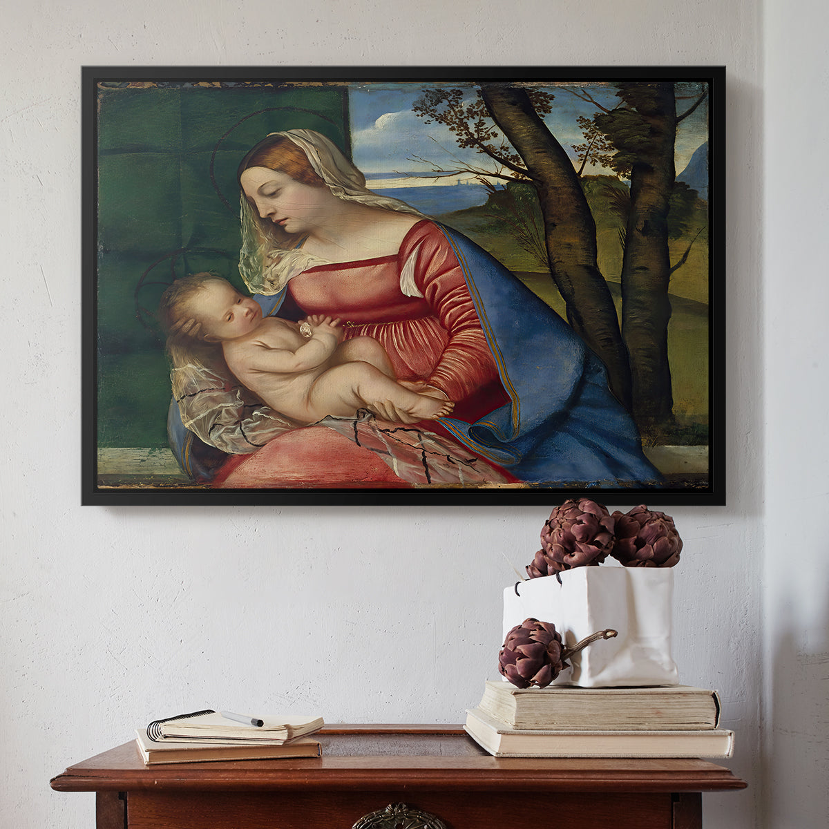 Madonna and Child, c. 1508 - Floater Framed Canvas Print
