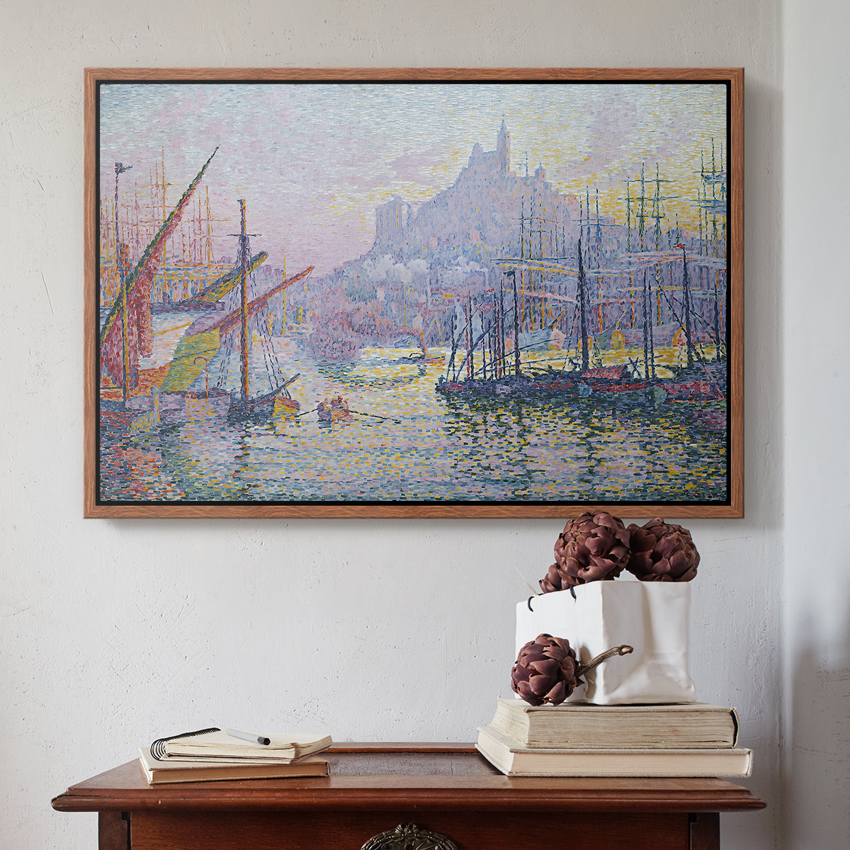 The Port of Marseille, 1905 - Floater Framed Canvas Print