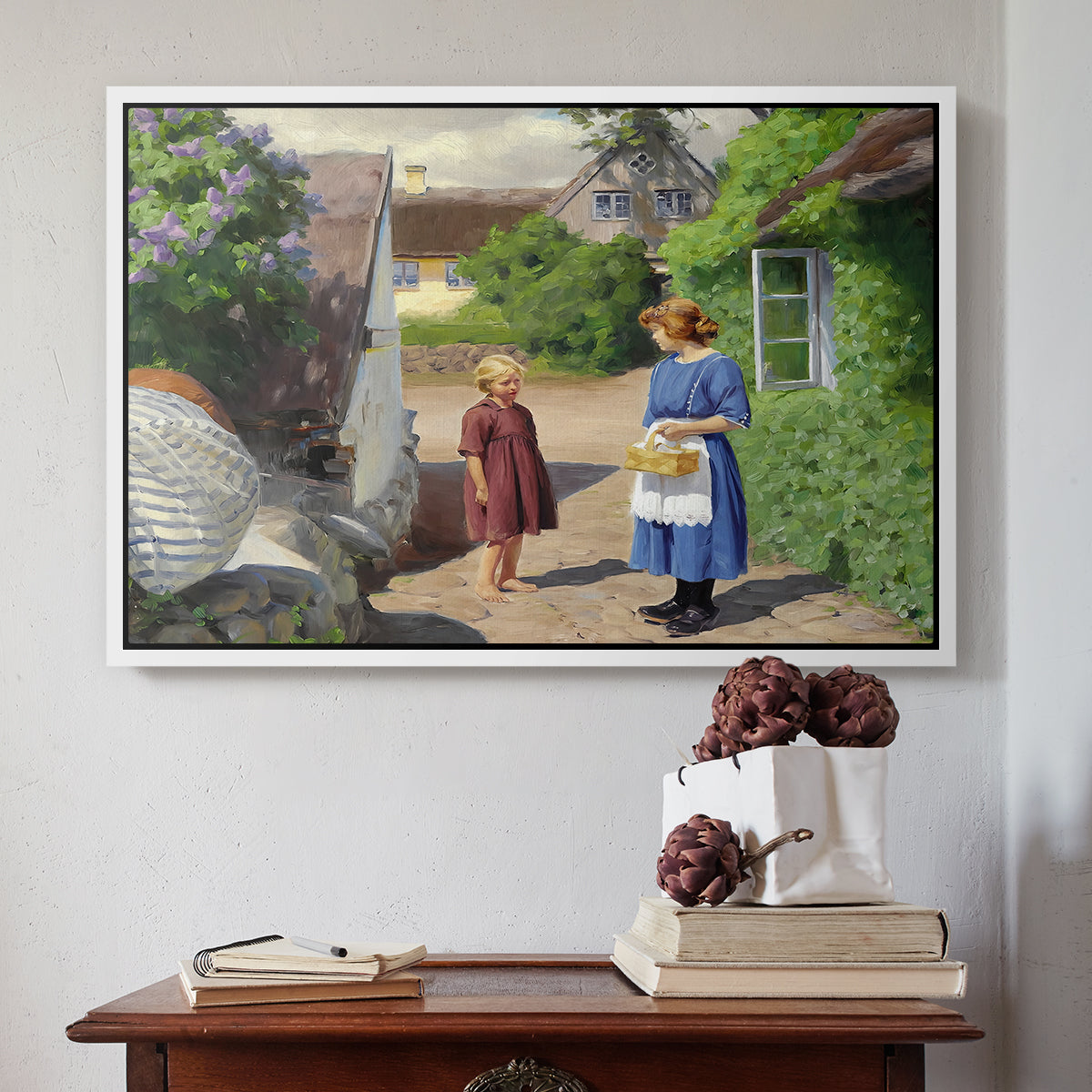 Summer Day in Jyllinge, 1922 - Floater Framed Canvas Print