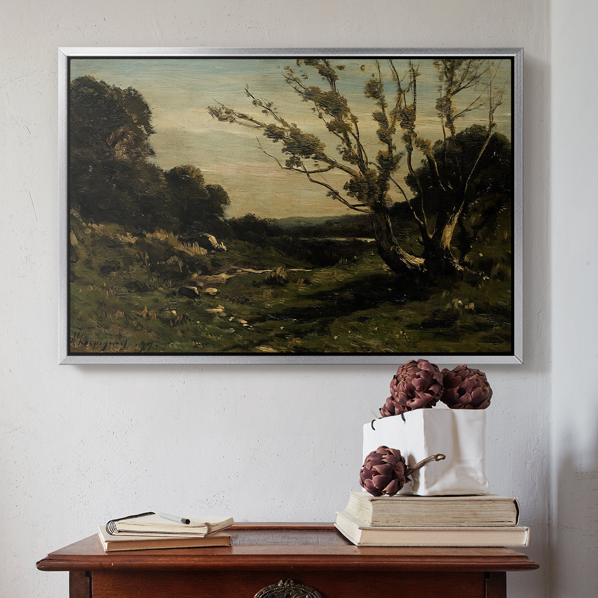 Morning in the Nievre, 1877 - Floater Framed Canvas Print