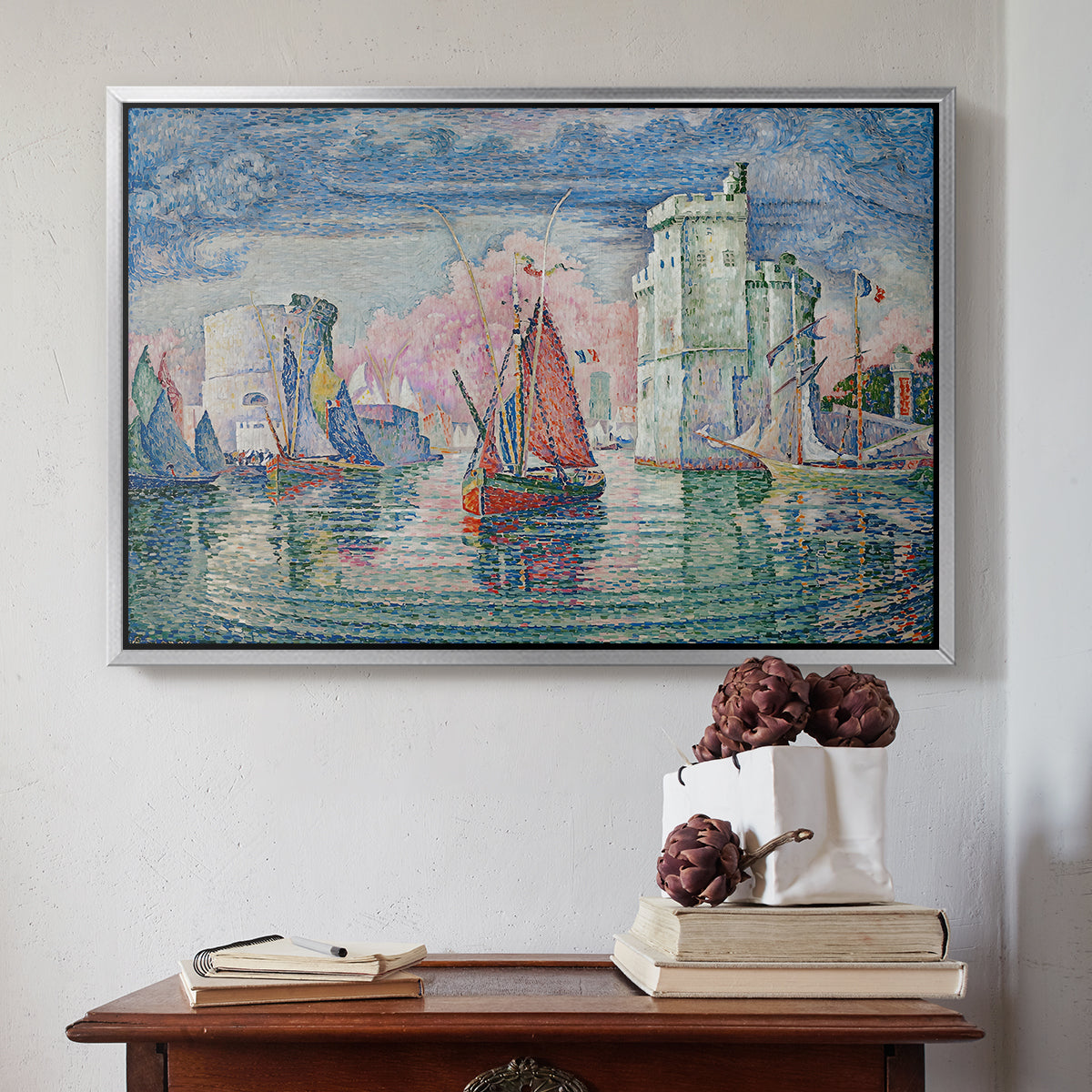 Entrance to the Port of La Rochelle, 1921 - Floater Framed Canvas Print