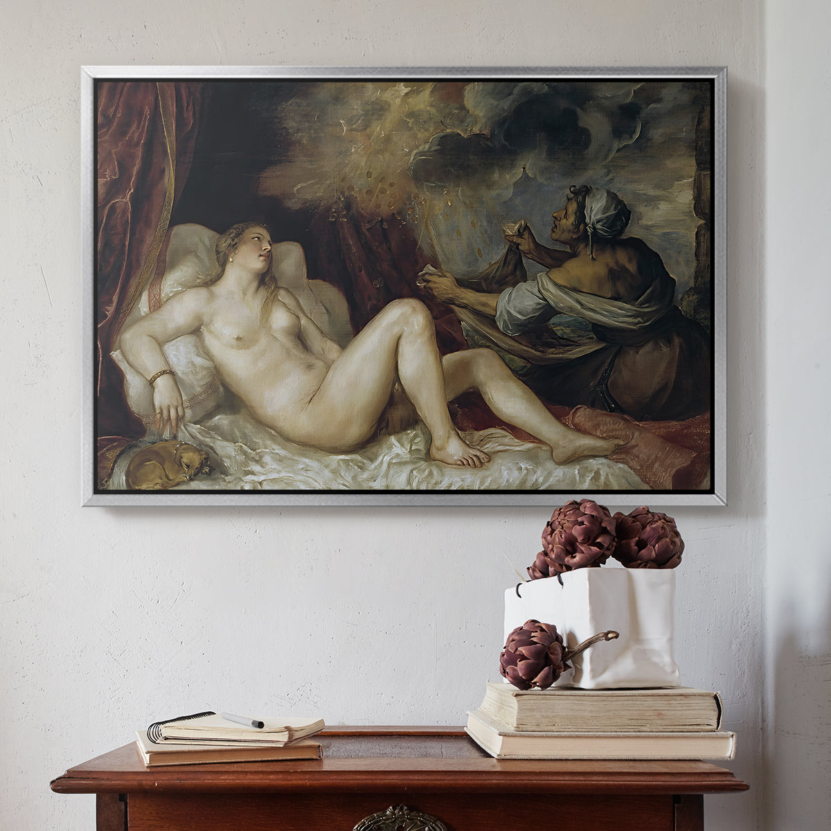 Danaë, c. 1560-1565 - Floater Framed Canvas Print