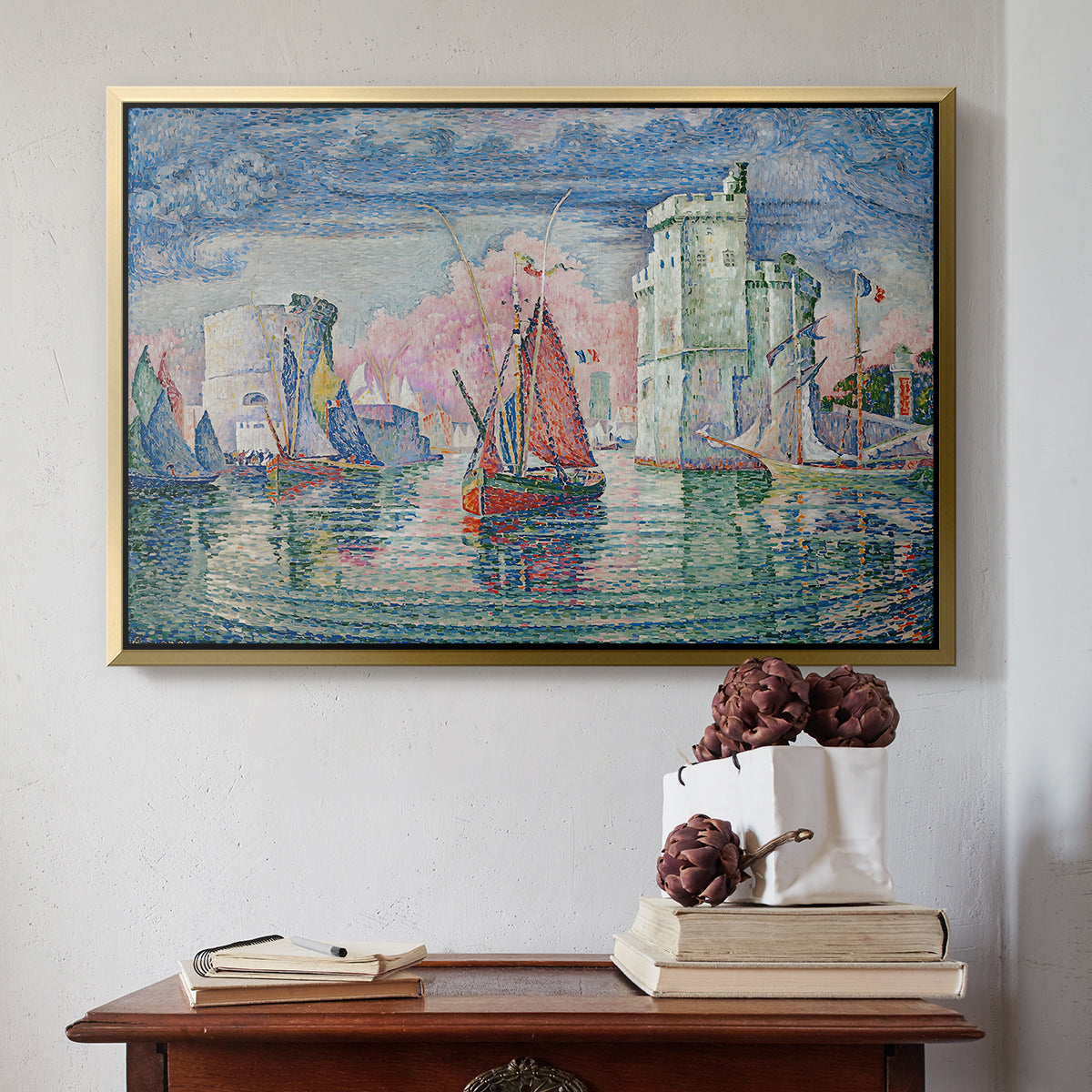 Entrance to the Port of La Rochelle, 1921 - Floater Framed Canvas Print