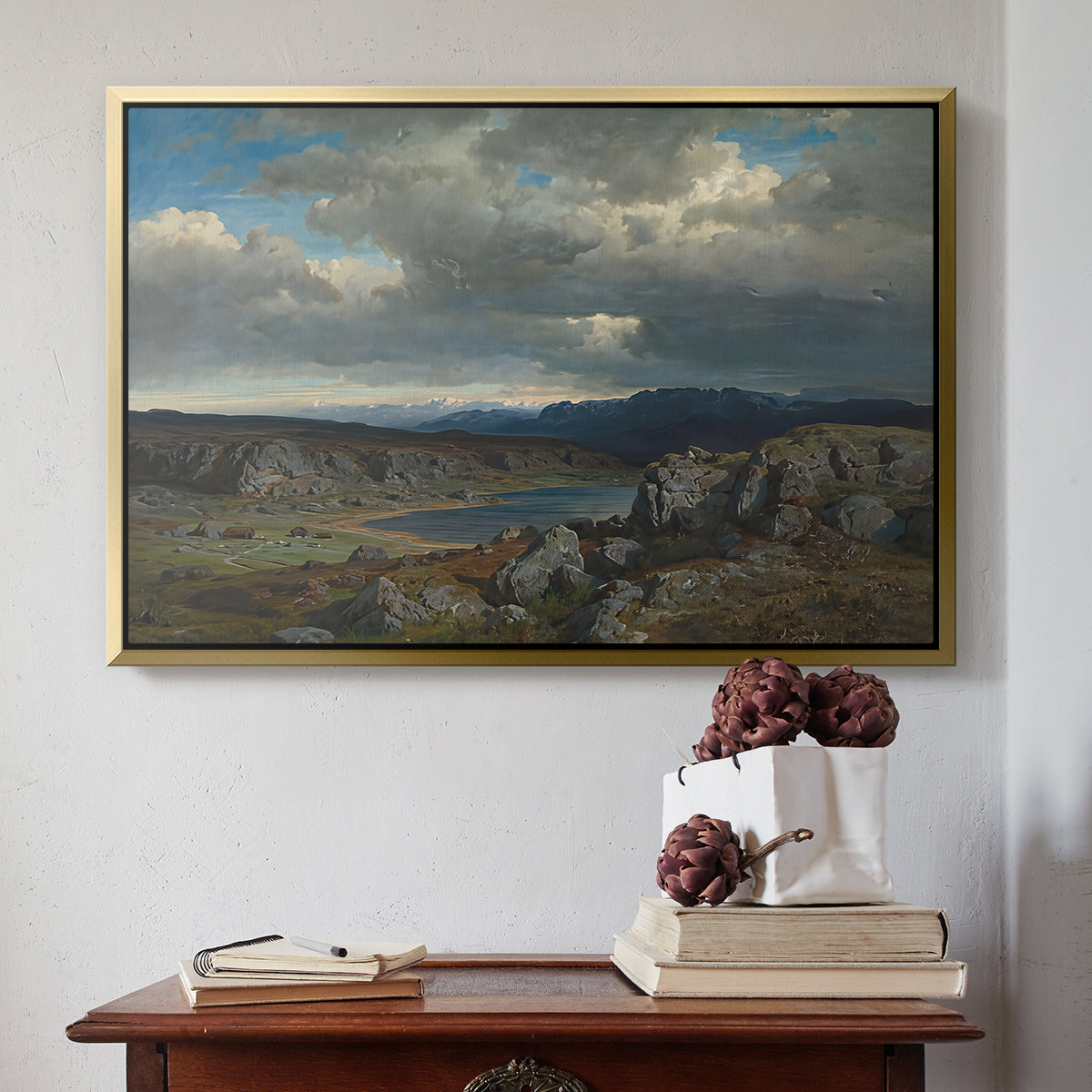 Norwegian Highlands, 1857 - Floater Framed Canvas Print