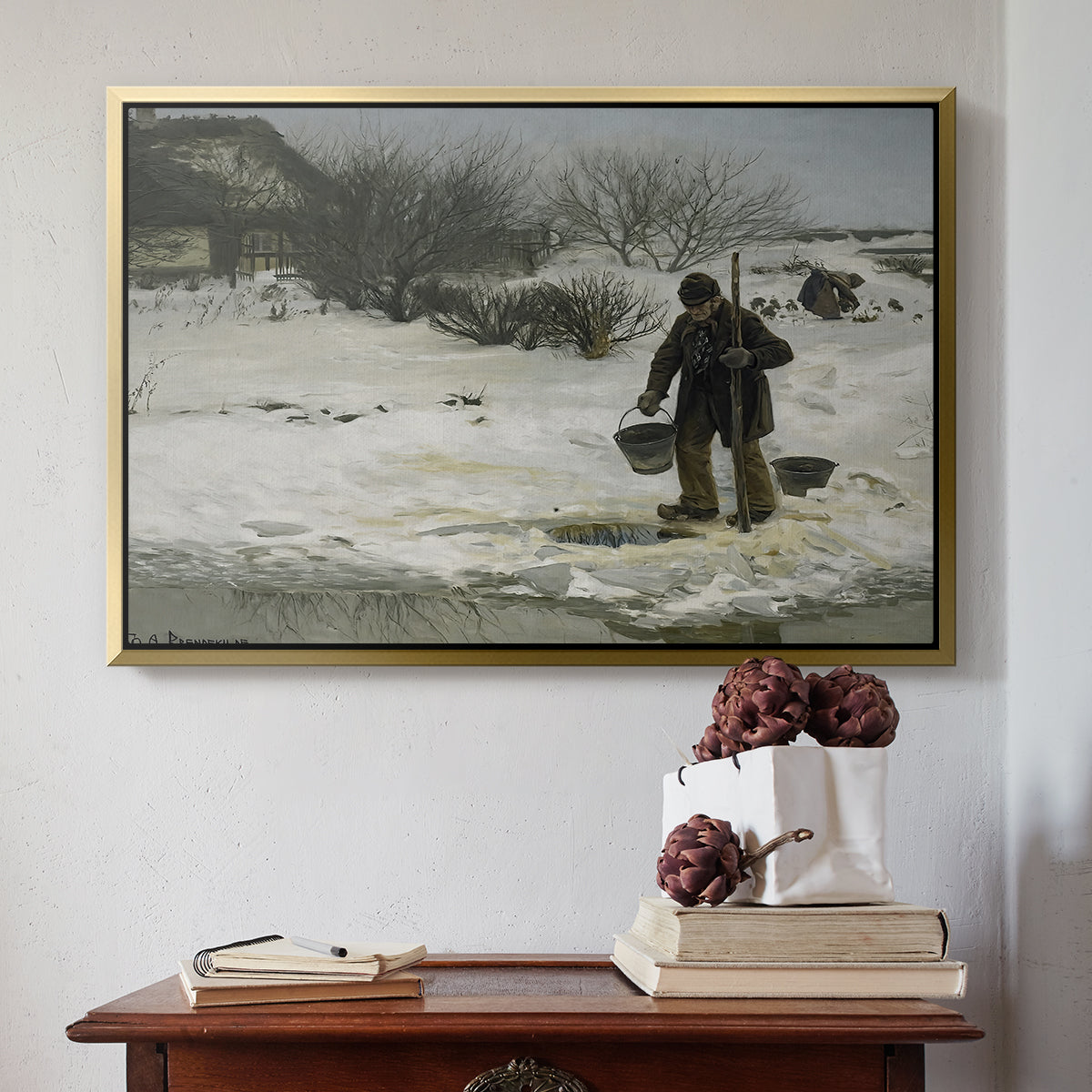 Tøsne, 1895 - Floater Framed Canvas Print