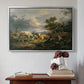 Young Peasant Couple Resting in the Field, 1829 - Floater Framed Canvas Print