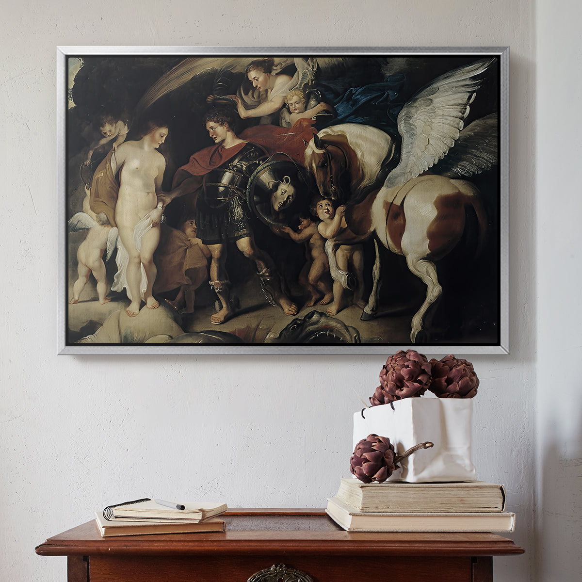 Perseus and Andromeda, c. 1620 - Floater Framed Canvas Print