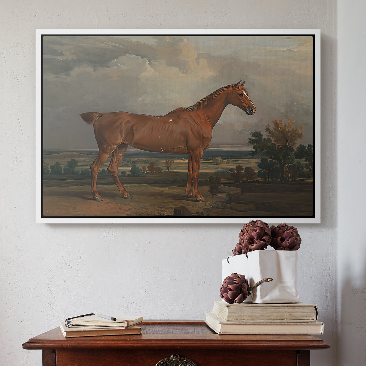 Hunter in a Landscape, 1810 - Floater Framed Canvas Print