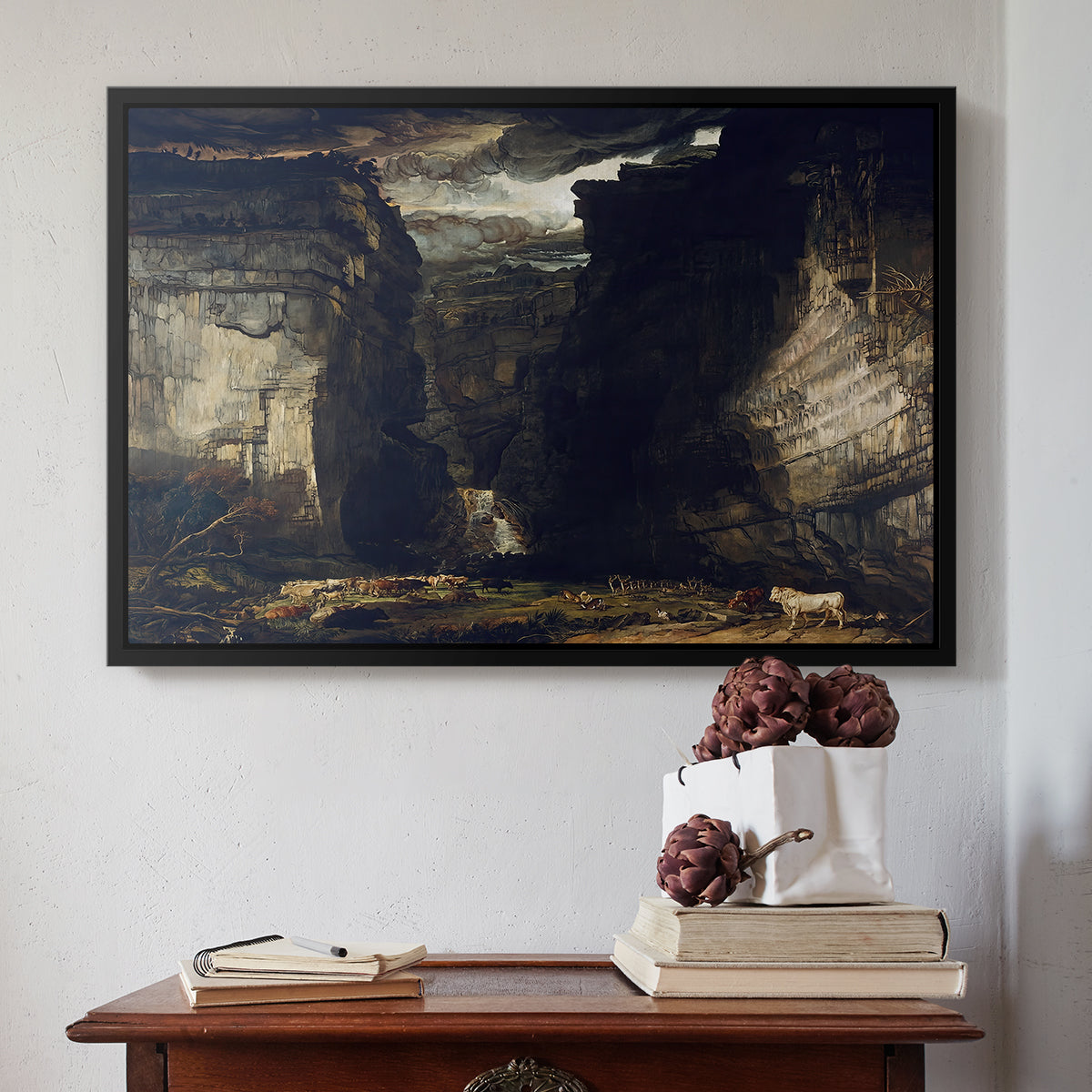 Gordale Scar, c. 1811-1813 - Floater Framed Canvas Print