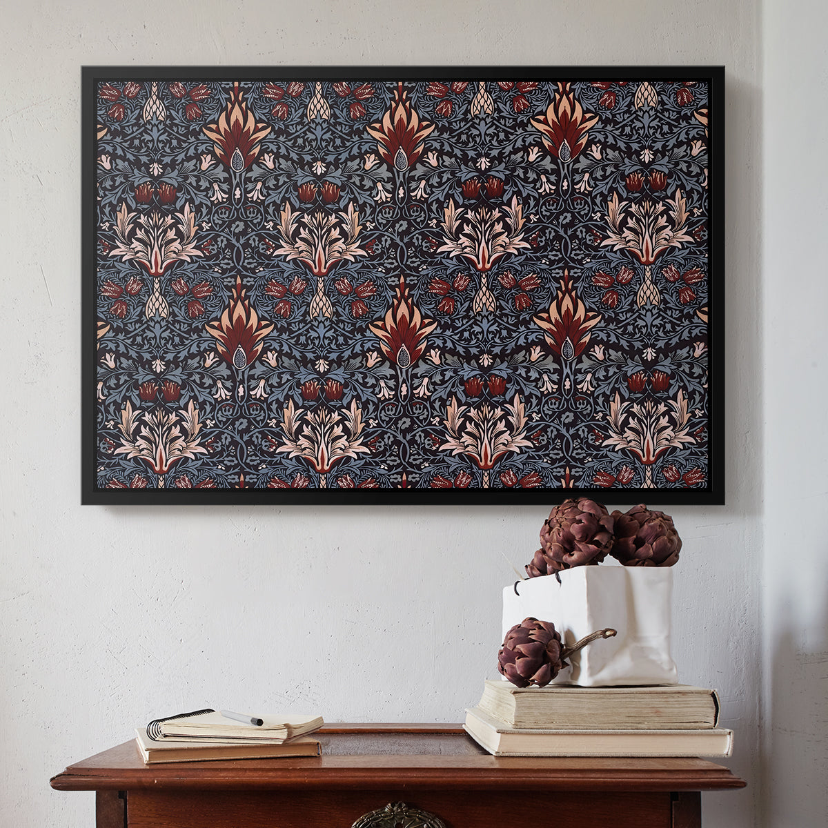Snakeshead (Printed Textile), c. 1876 - Floater Framed Canvas Print