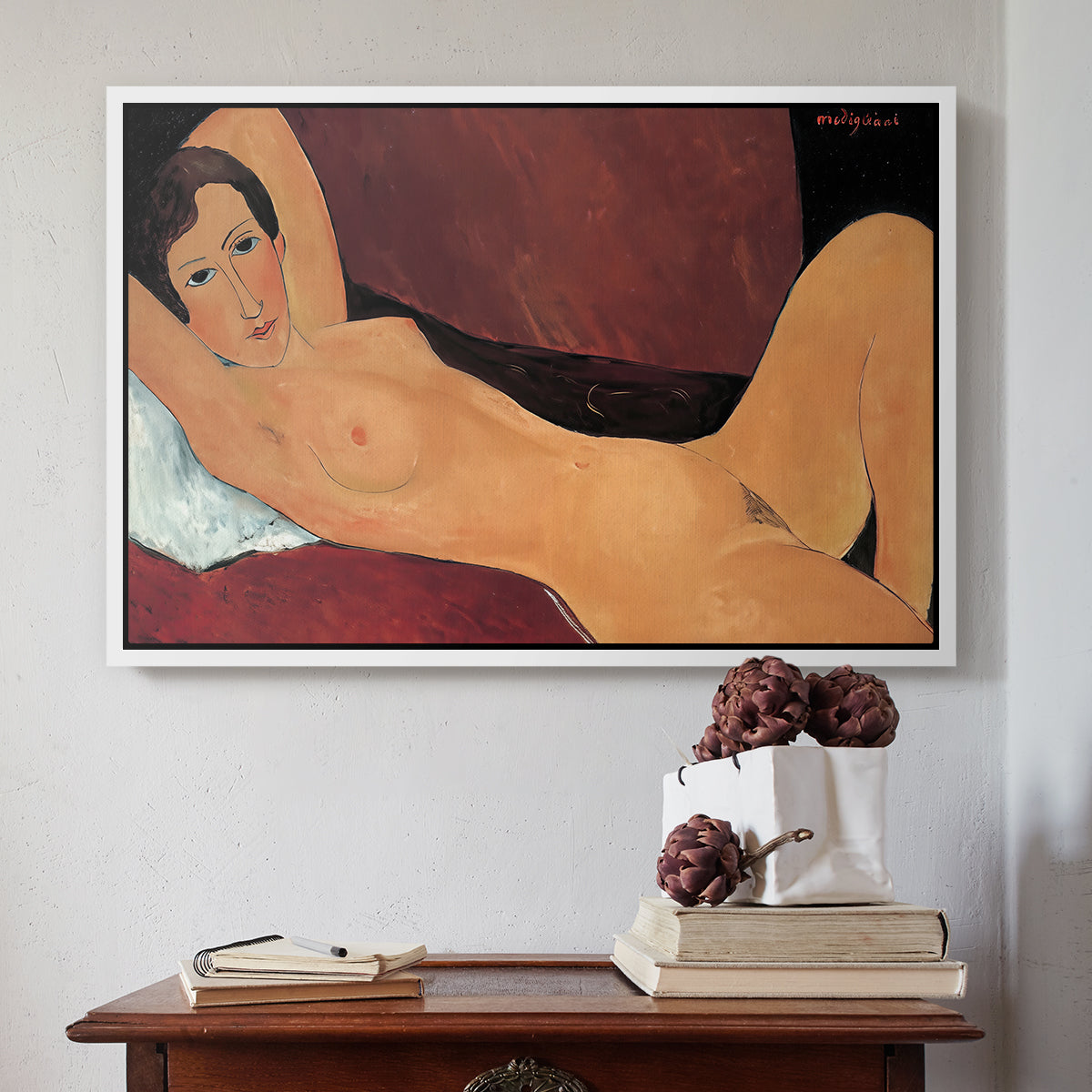 Reclining Nude (Nu couché), 1917 - Floater Framed Canvas Print