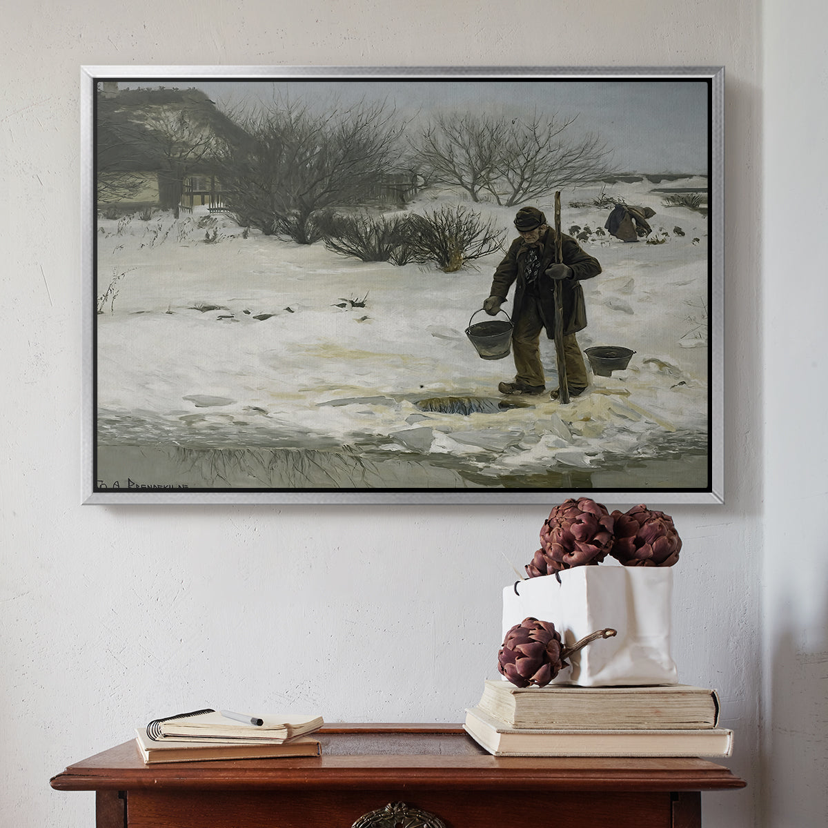 Tøsne, 1895 - Floater Framed Canvas Print