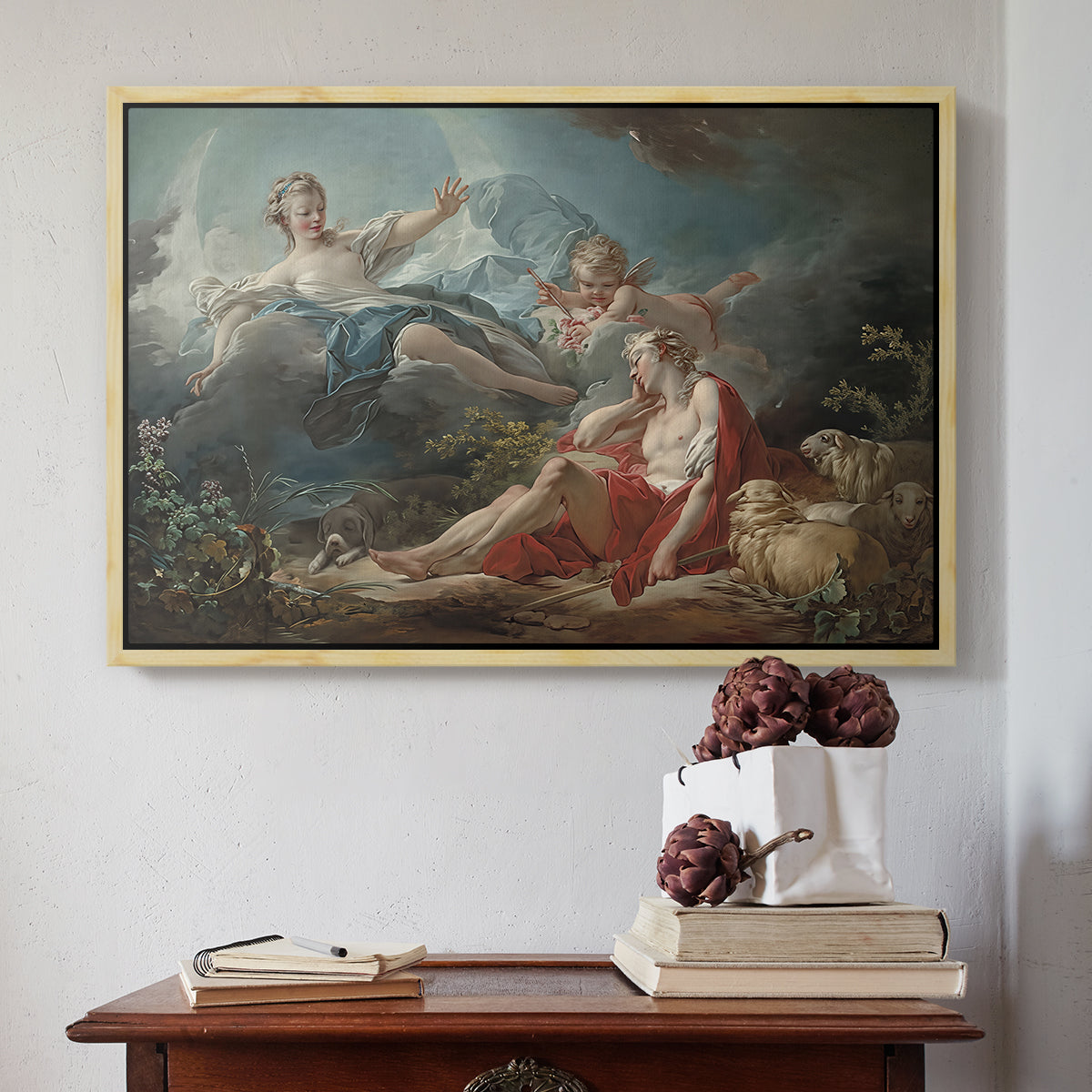Diana and Endymion, c. 1753-1756 - Floater Framed Canvas Print