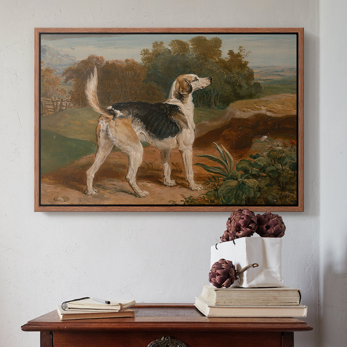 Ravager, One of the Lambton Hounds, 1835 - Floater Framed Canvas Print