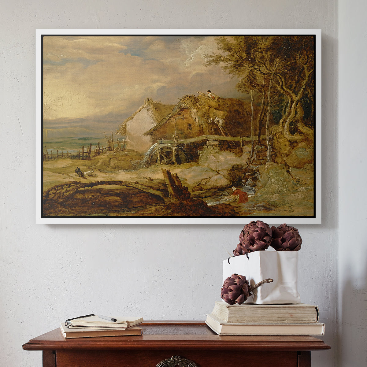 An Overshot Mill, c. 1802-1807 - Floater Framed Canvas Print