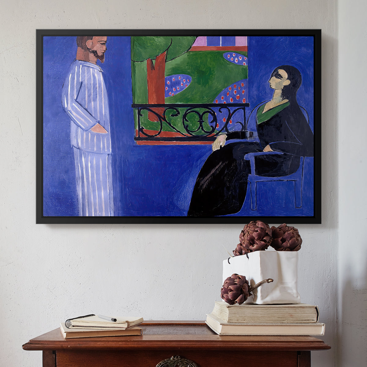 The Conversation, c. 1908-1912 - Floater Framed Canvas Print