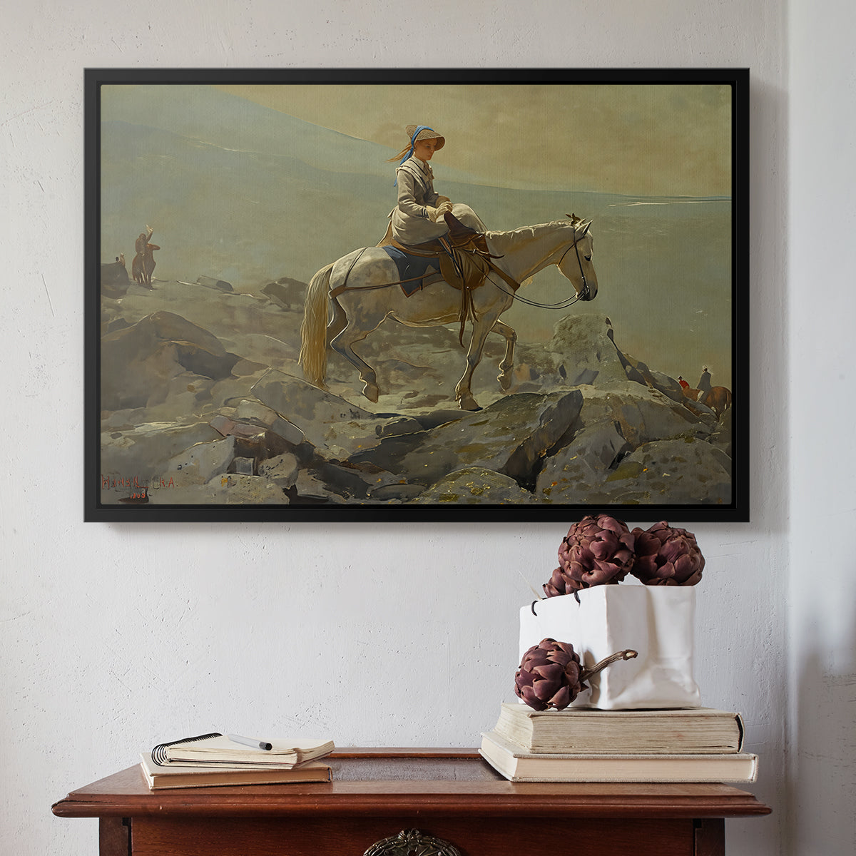 The Bridle Path, White Mountains, 1868 - Floater Framed Canvas Print