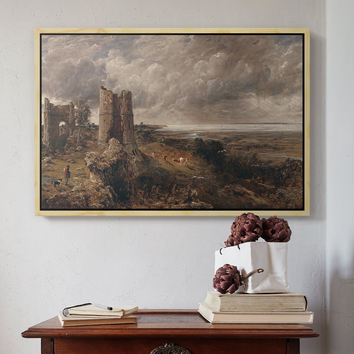 Hadleigh Castle, Mouth of Thames, c. 1829 - Floater Framed Canvas Print