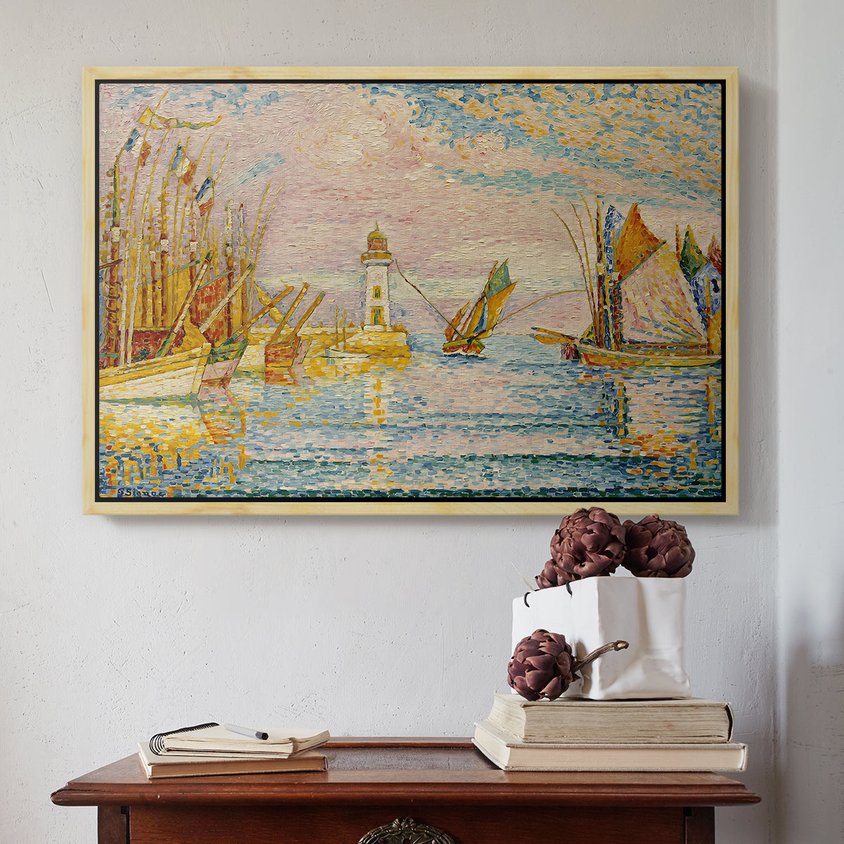 The Lighthouse at Groix, 1925 - Floater Framed Canvas Print