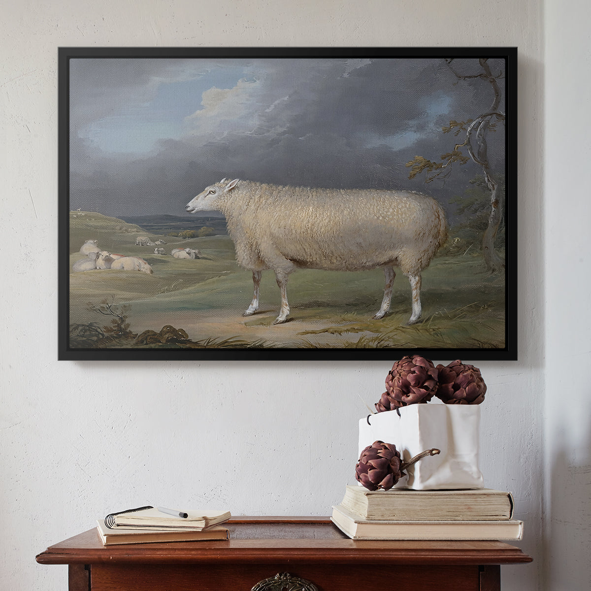 A Border Leicester Ewe, c. 1795-1800 - Floater Framed Canvas Print