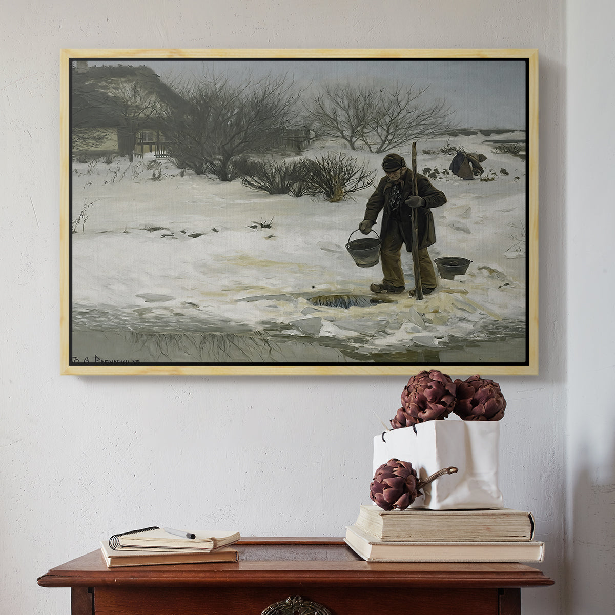 Tøsne, 1895 - Floater Framed Canvas Print