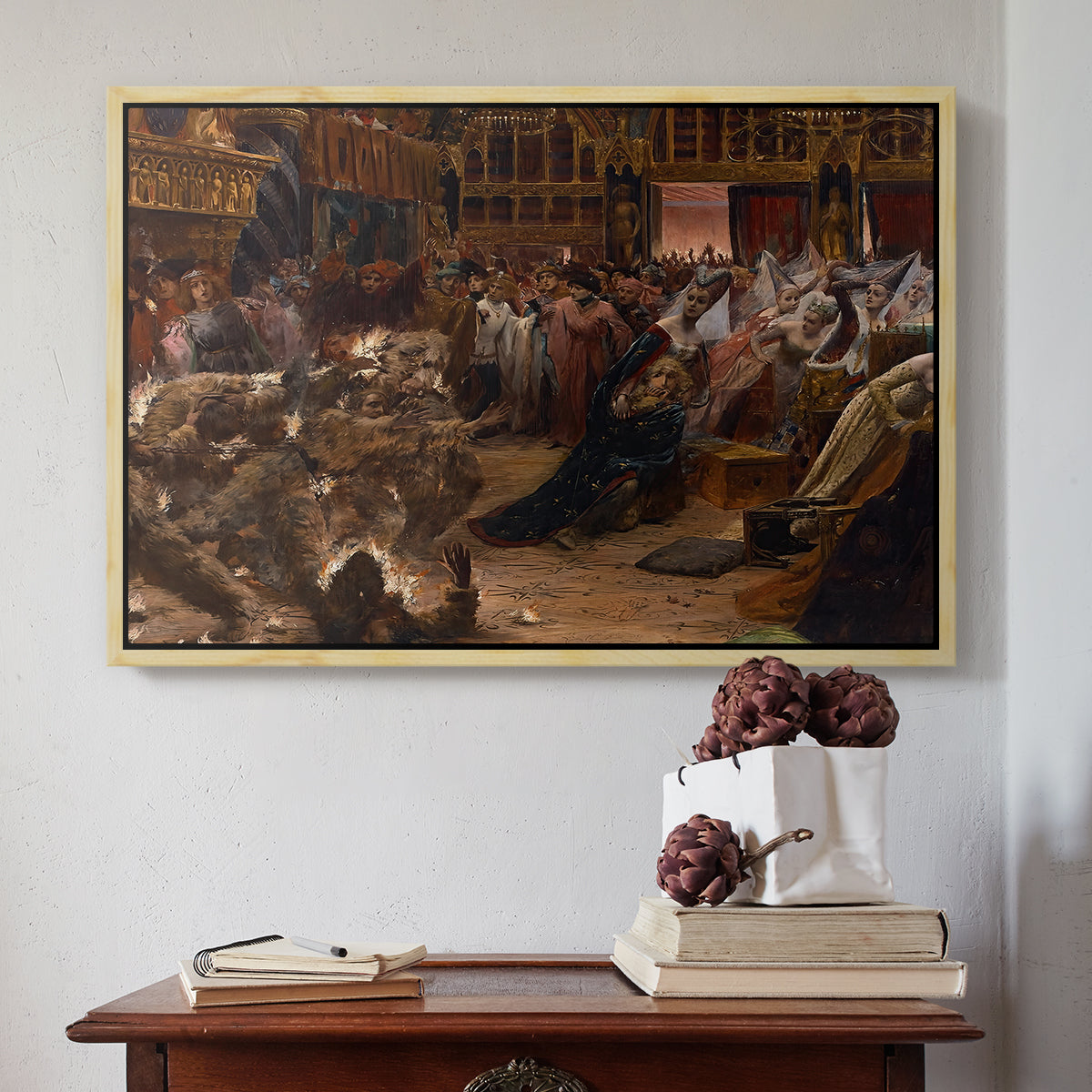 Ball of the Burning Men, 1889 - Floater Framed Canvas Print